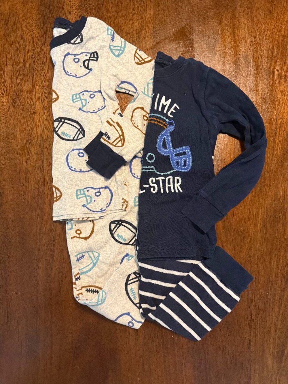 4T Boys Football Pajama Set